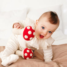 Load image into Gallery viewer, Mushroom Rattle 100% organic cotton