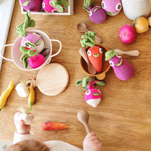 Load image into Gallery viewer, Radish Rattle 100% organic cotton