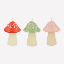 Load image into Gallery viewer, Mushroom Candles - set of three
