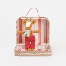 Load image into Gallery viewer, Reindeer Mini Doll & Suitcase