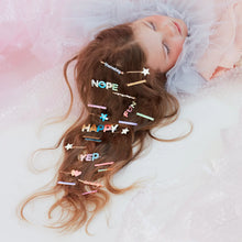 Load image into Gallery viewer, Glitter Rainbow Hair Clips
