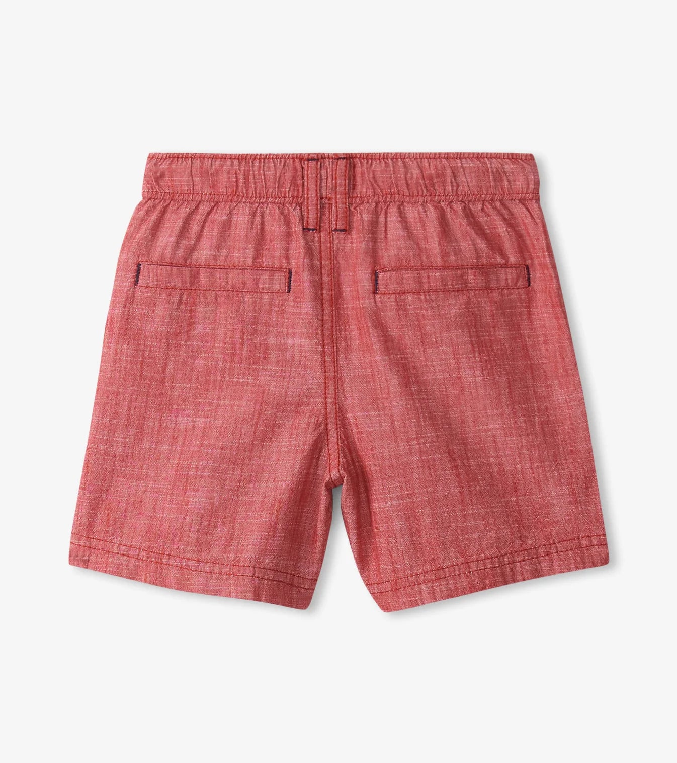 Nautical Chambray Woven Shorts - Red