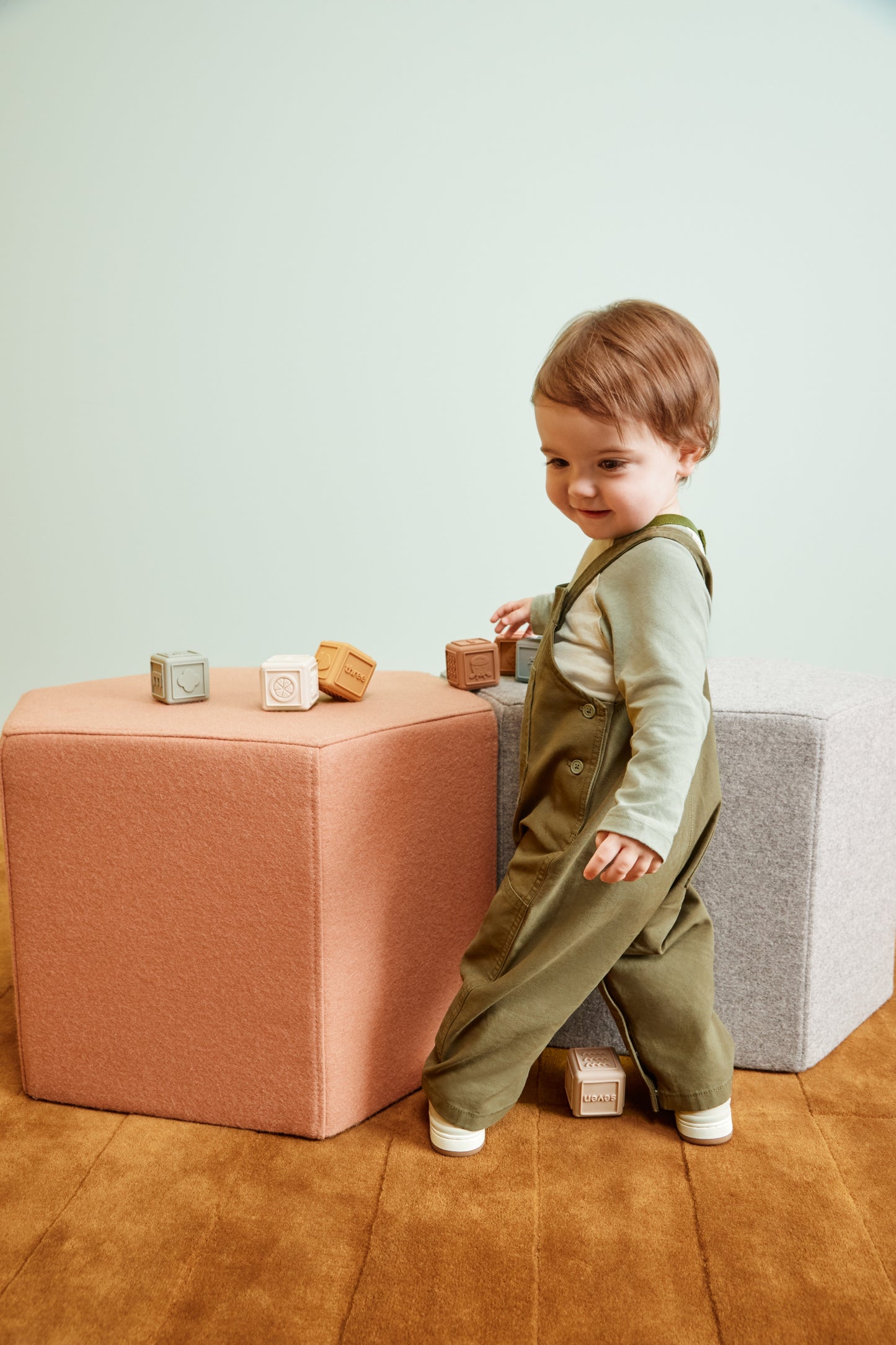 Canvas Utility Overalls - Olive