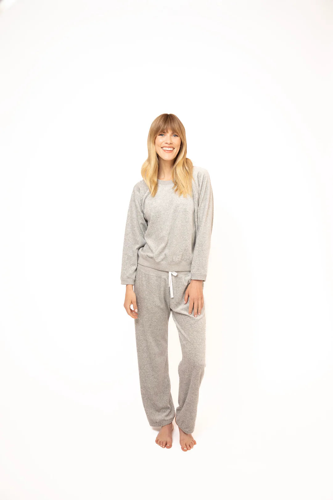 Velour Sweatshirt - Gray