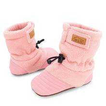Load image into Gallery viewer, Baby Stay-Put Cozy Booties | Dusty Pink