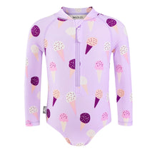 Load image into Gallery viewer, Girls One Piece UV Swimsuit | Lavender Ice Cream