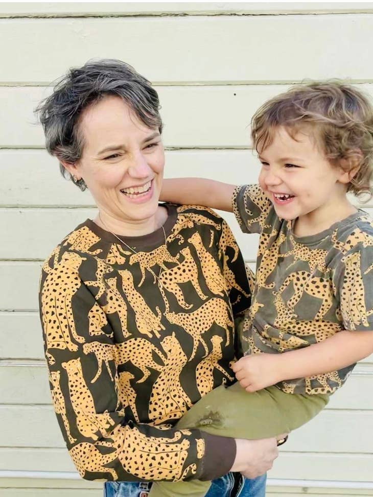 Cheetah Allover Print Sweatshirt