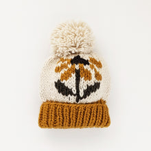 Load image into Gallery viewer, Cornflower Hand Knit Beanie Hat - Gold