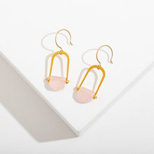 Load image into Gallery viewer, Teara Earrings - Rose Quartz