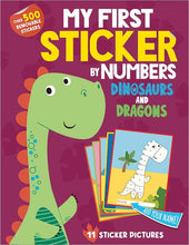 Load image into Gallery viewer, My First Sticker By Numbers: Dinosaurs and Dragons