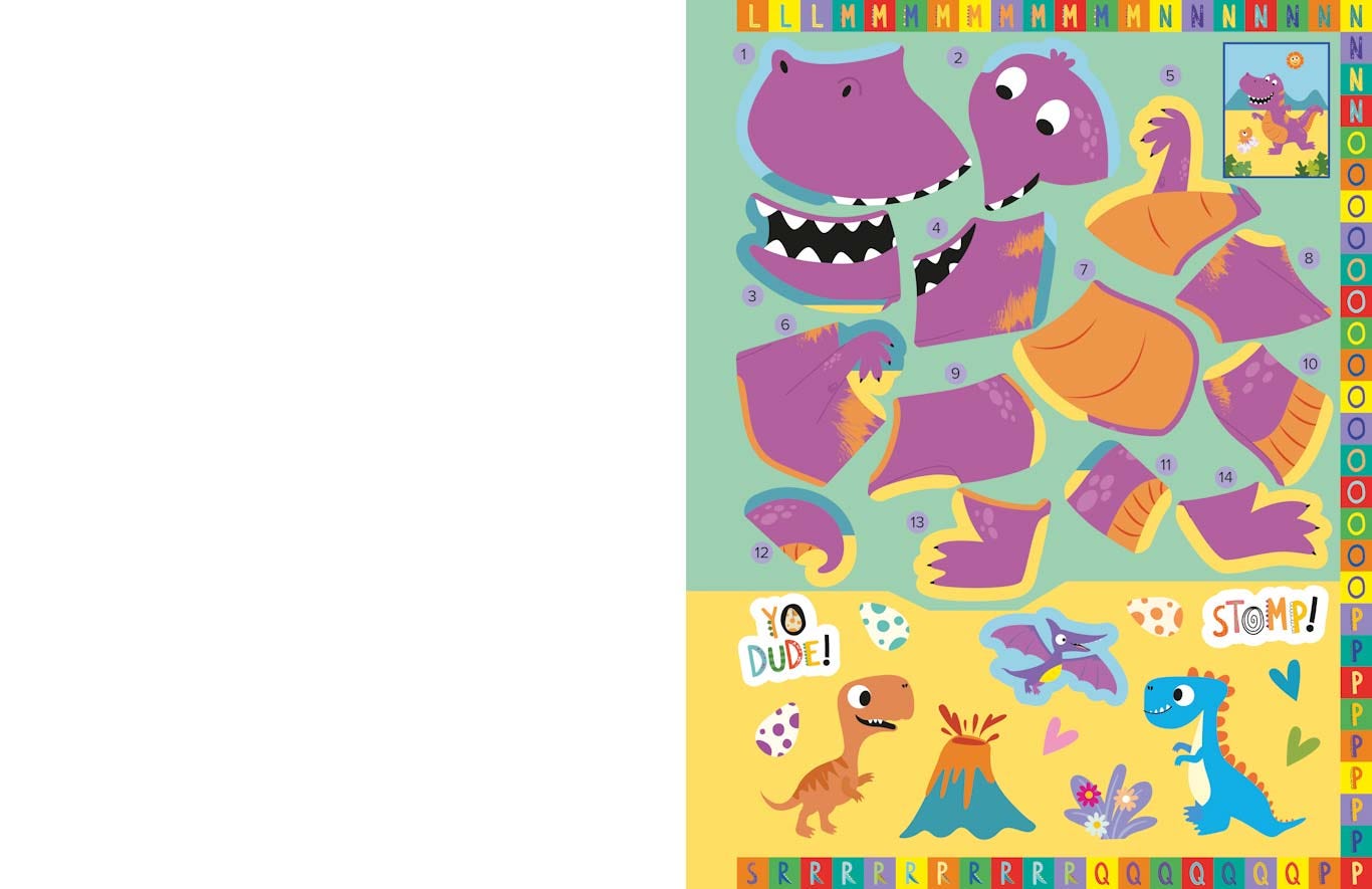 My First Sticker By Numbers: Dinosaurs and Dragons