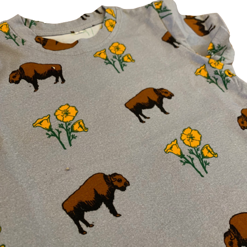 Buffalo With Poppies Tee