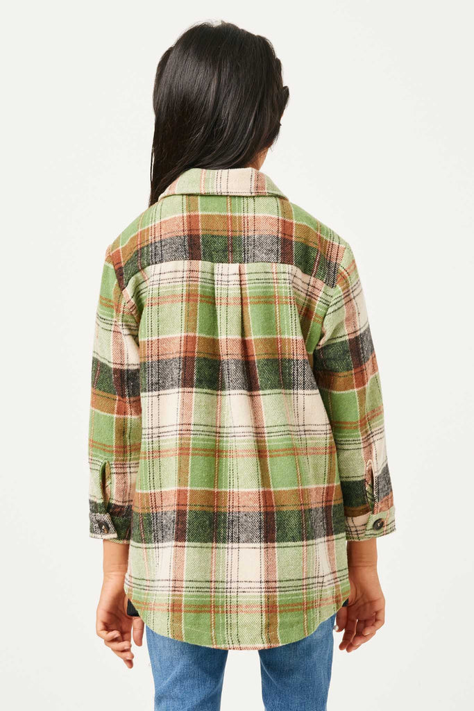 Plaid Long Length Button Up Shirt