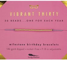 Load image into Gallery viewer, Birthday Celebration Bracelet (Ages 21, 30, 40, 50)