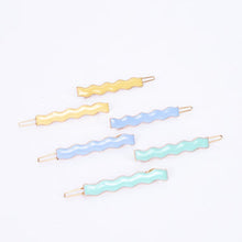 Load image into Gallery viewer, Enamel Wavy Hair Clips (12 pack)