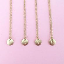Load image into Gallery viewer, Letter Disc Necklace