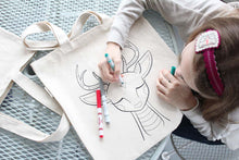 Load image into Gallery viewer, Deer Coloring Kit Tote