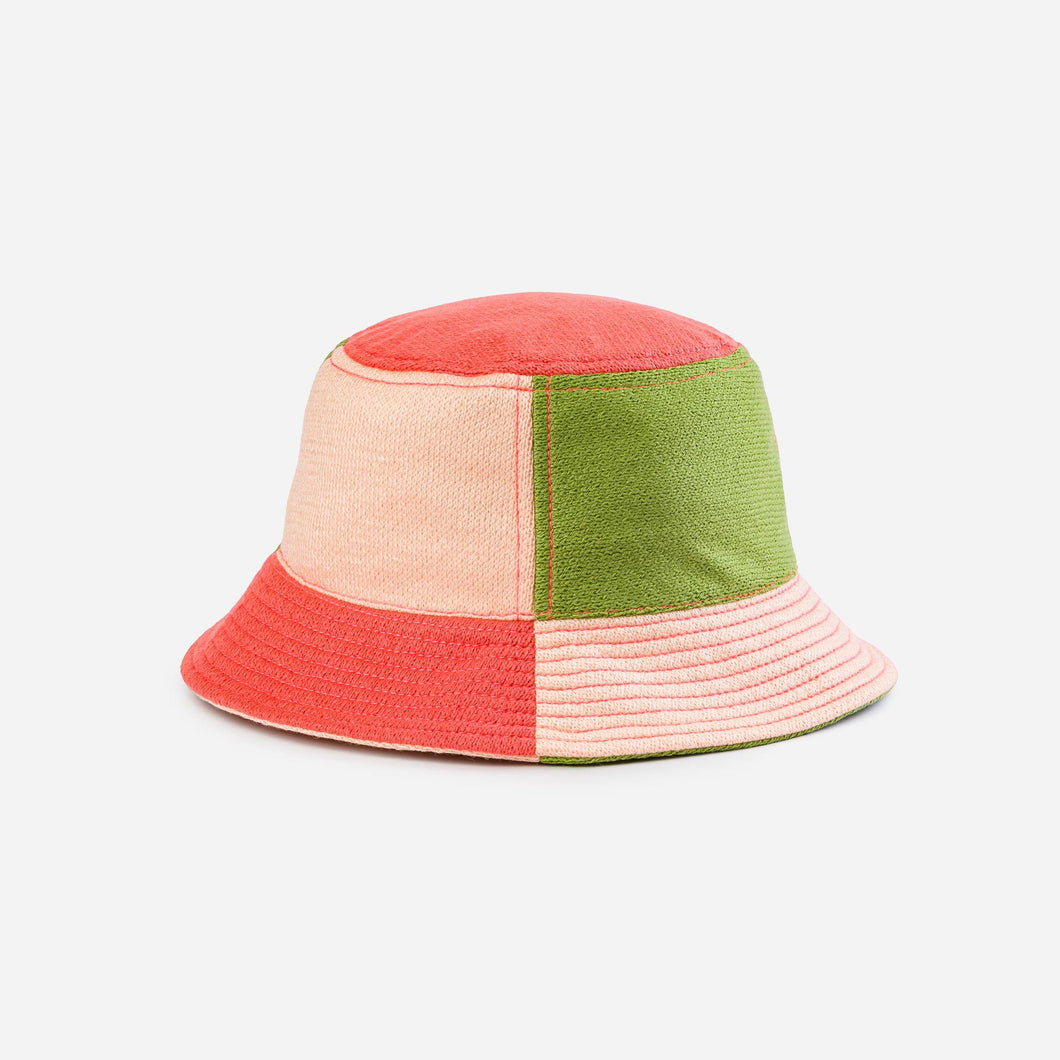 Colorblock Bucket Hat - Melon Blush