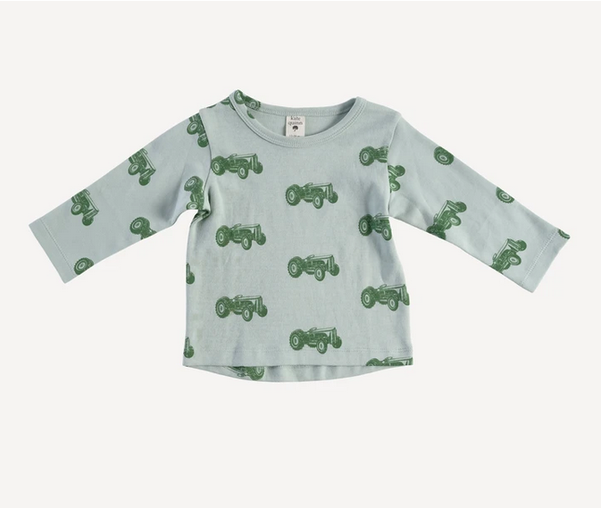 Long Sleeve Boxy Tee - Loden Tractor