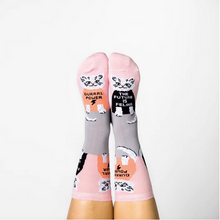 Load image into Gallery viewer, Future is Feline Crew Socks - Women&#39;s
