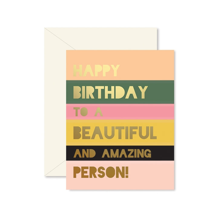 Beautiful Person Colorblock Birthday