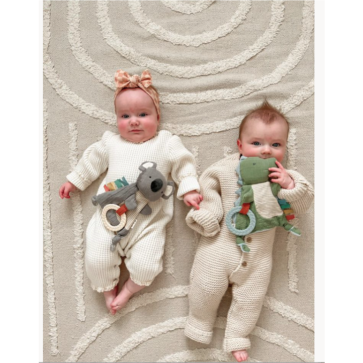 Bitzy Crinkle™ Dino Sensory Toy with Teether