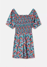 Load image into Gallery viewer, Floral Bird of Paradise Print Smocked Playsuit