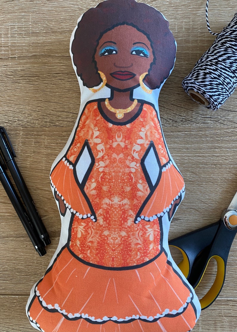 Celia Cruz DIY Doll Fabric