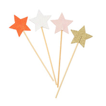 Load image into Gallery viewer, Glitter Star Wands (x 8)
