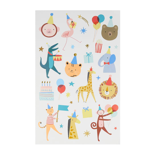 Animal Parade Tattoo Sheets (x 2 sheets)