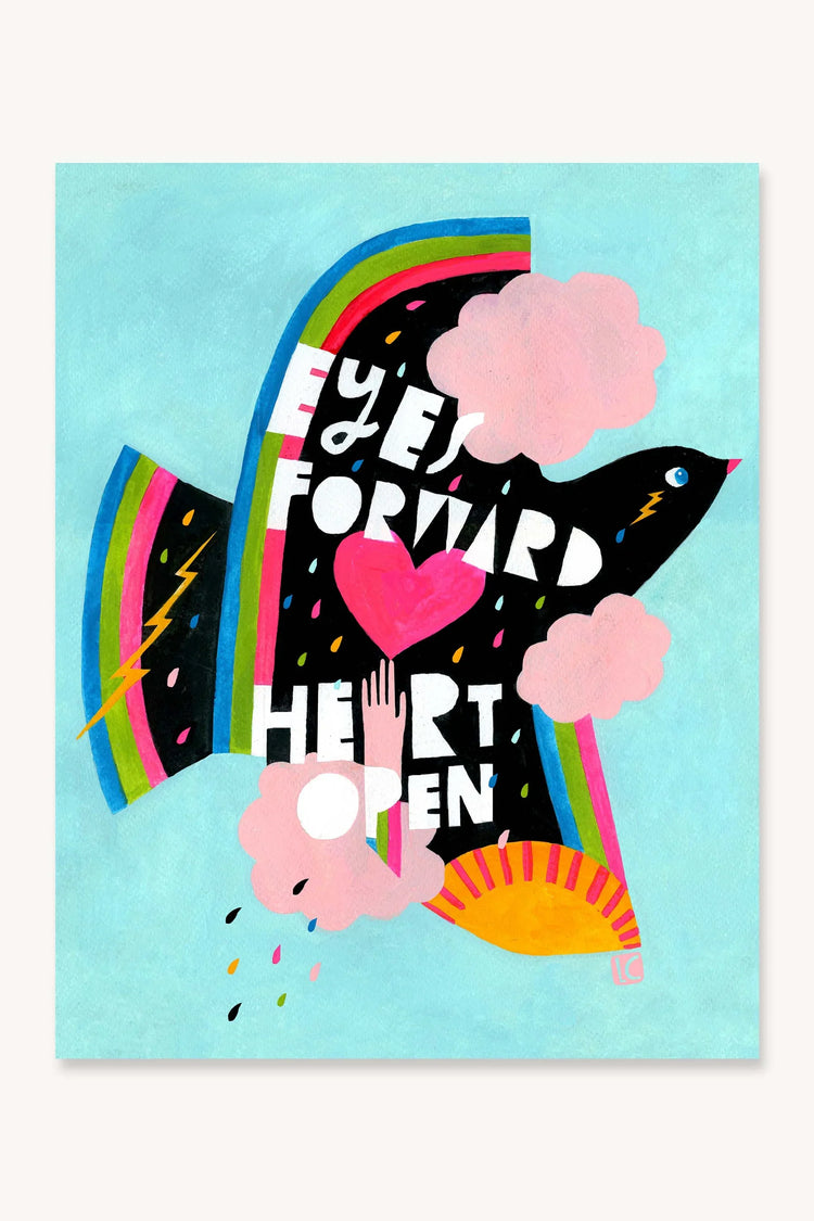 Eyes Forward Heart Open archival print by Lisa Congdon
