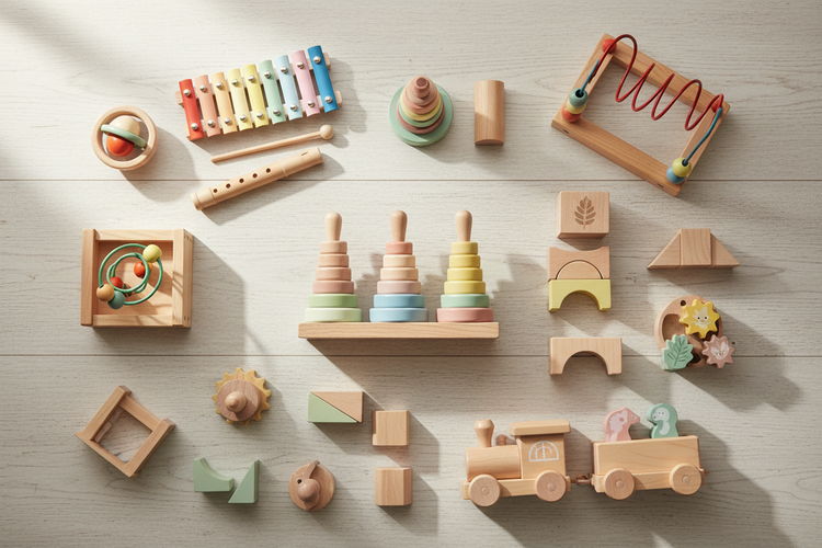 wooden toys for infants and toddlers