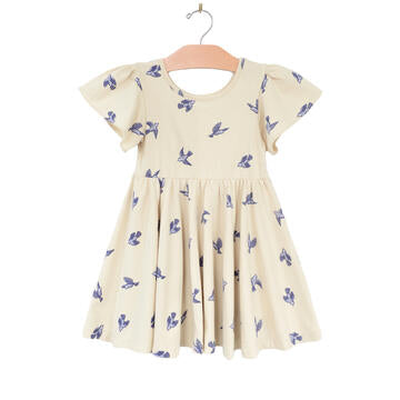Twirl Dress - Bluebirds