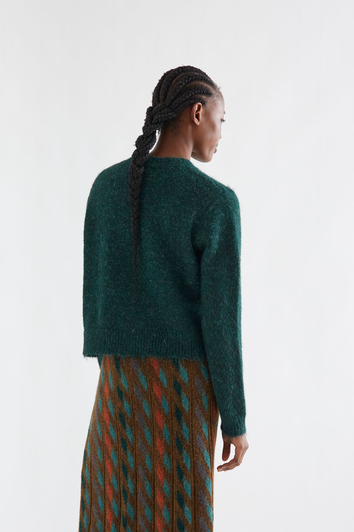 Covered Button Cardigan - Green