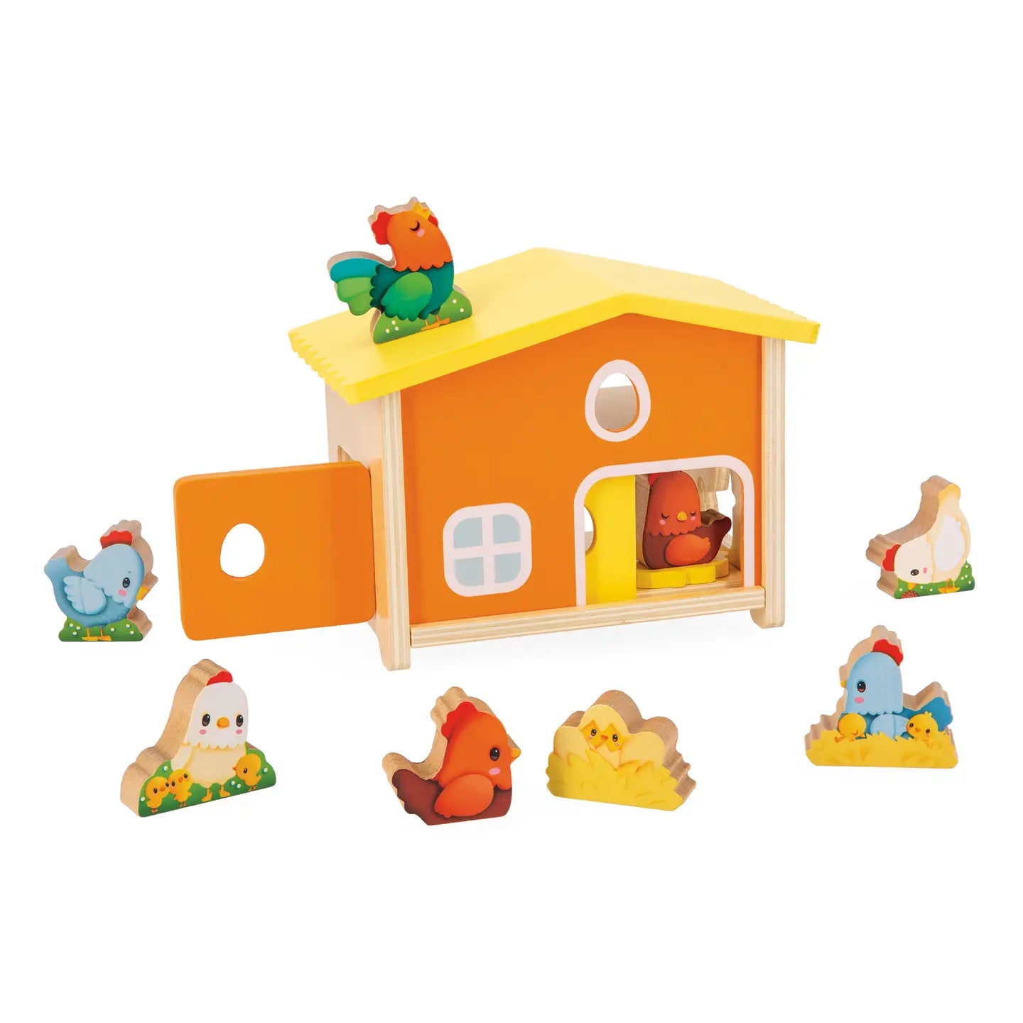 My First Wood Henhouse - 10 Pieces Toy Set