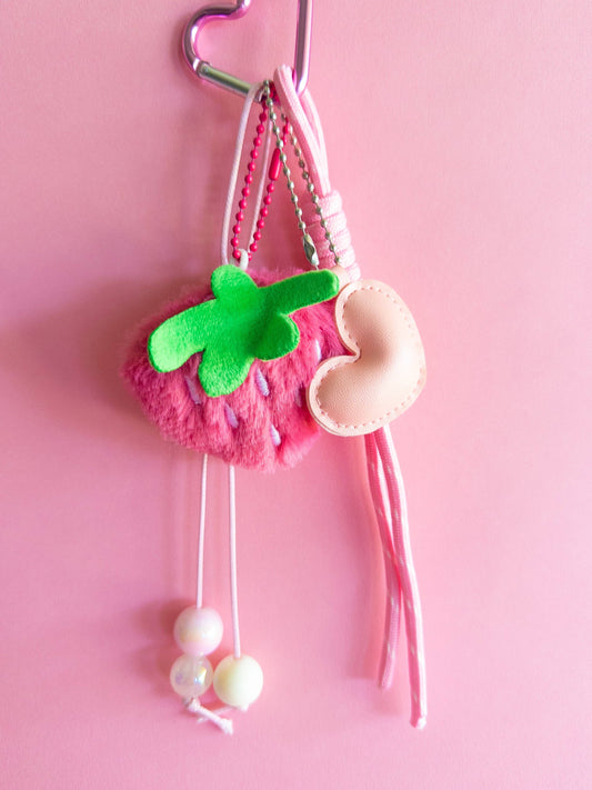 Plushie Strawberry Backpack/Bag Charm