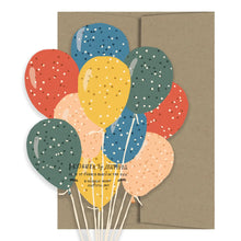 Load image into Gallery viewer, Party Balloons - Die Cut Card
