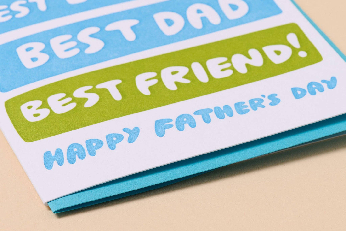 Letterpress Father's Day Card—Best Hugger/Dad/Friend