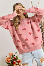 Load image into Gallery viewer, Lovely Heart Sweater - Pink/Red
