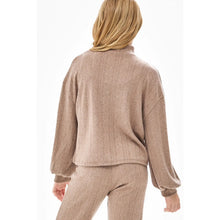 Load image into Gallery viewer, Mock Neck Cable Knit Sweater
