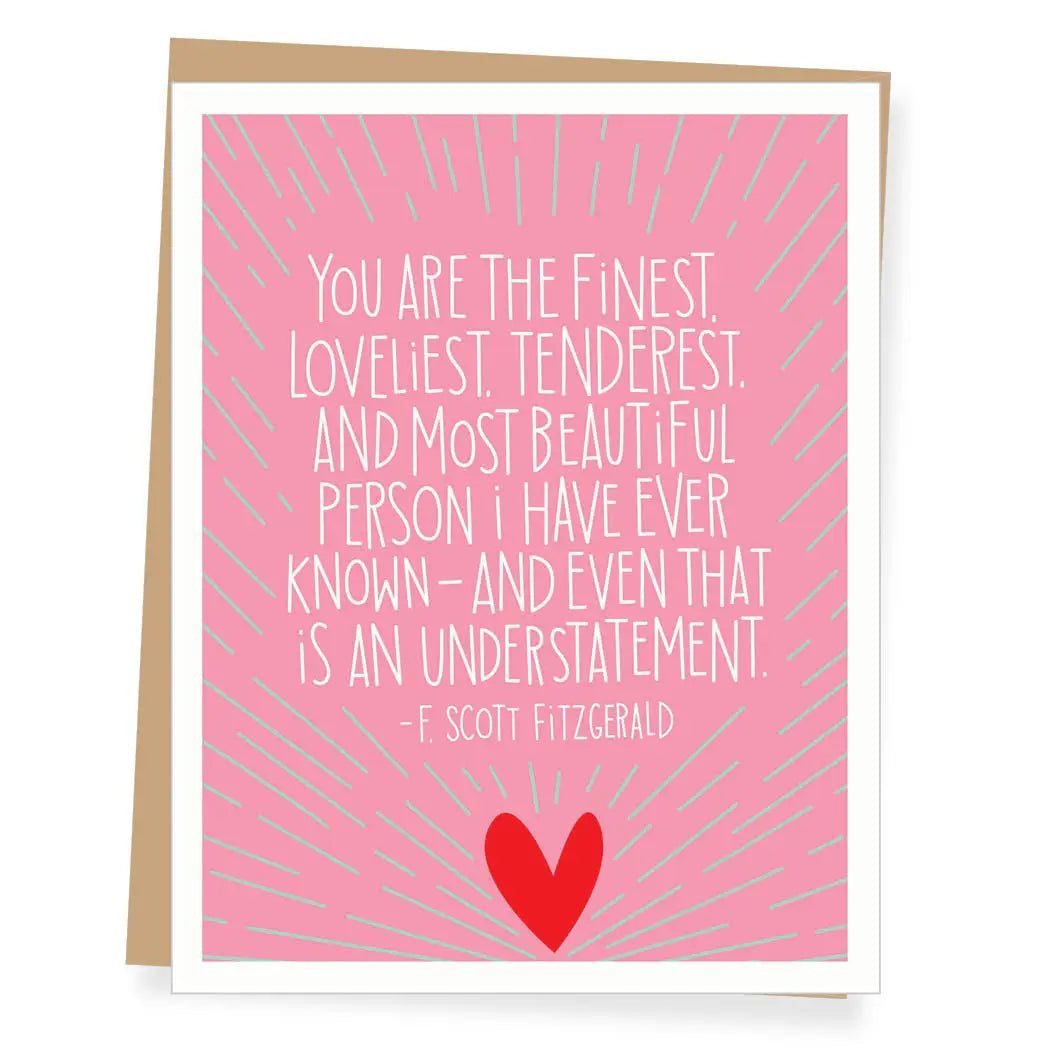 F. Scott Fitzgerald Quote Valentine's Day Card