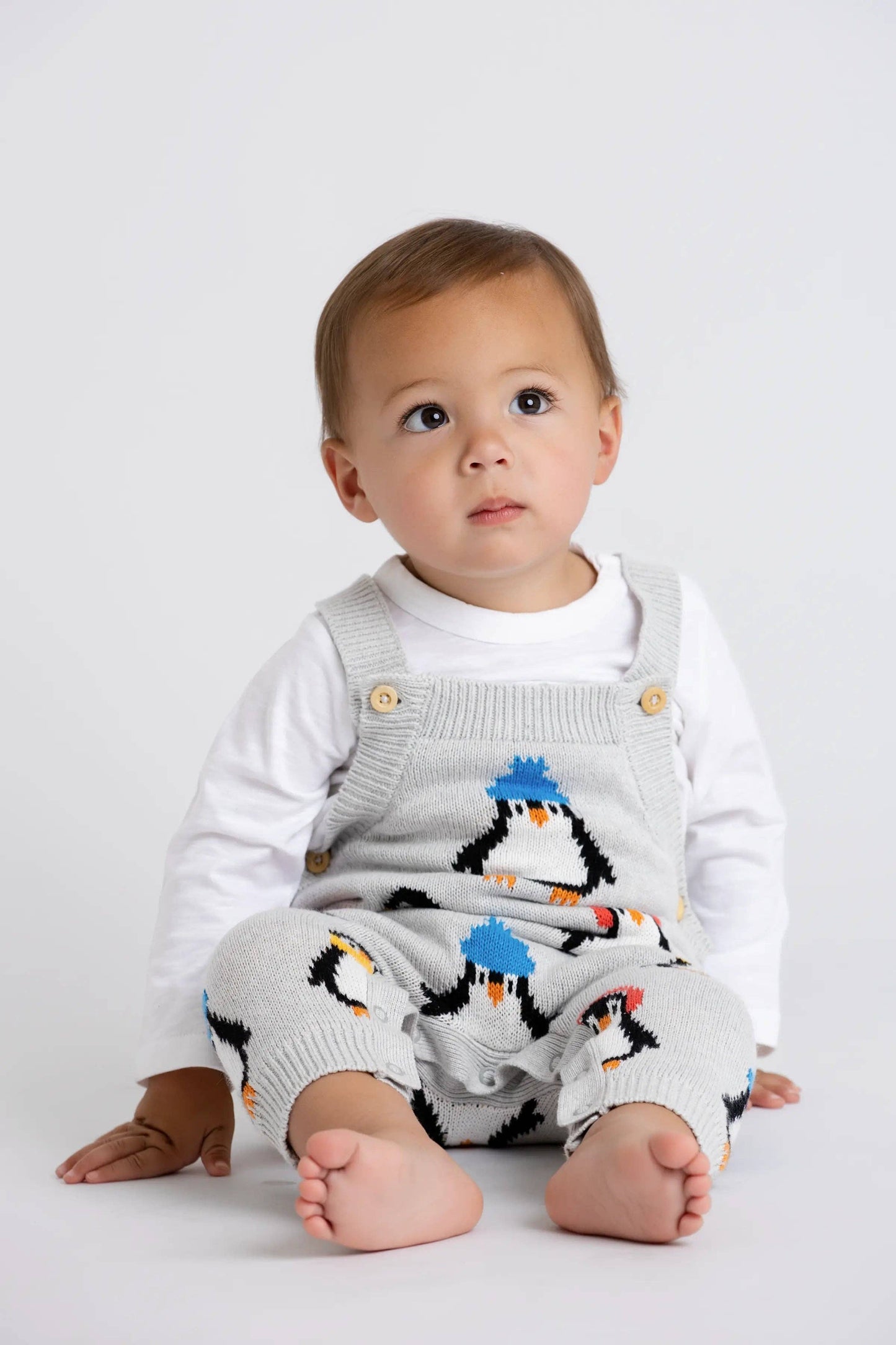 Knit Overalls Penguins
