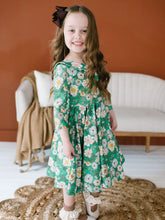 Load image into Gallery viewer, Rubina Twirl Dress - Vintage Greens
