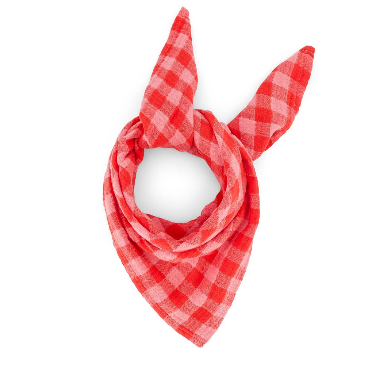 Bianca Scarf  - Gingham Red/Pink