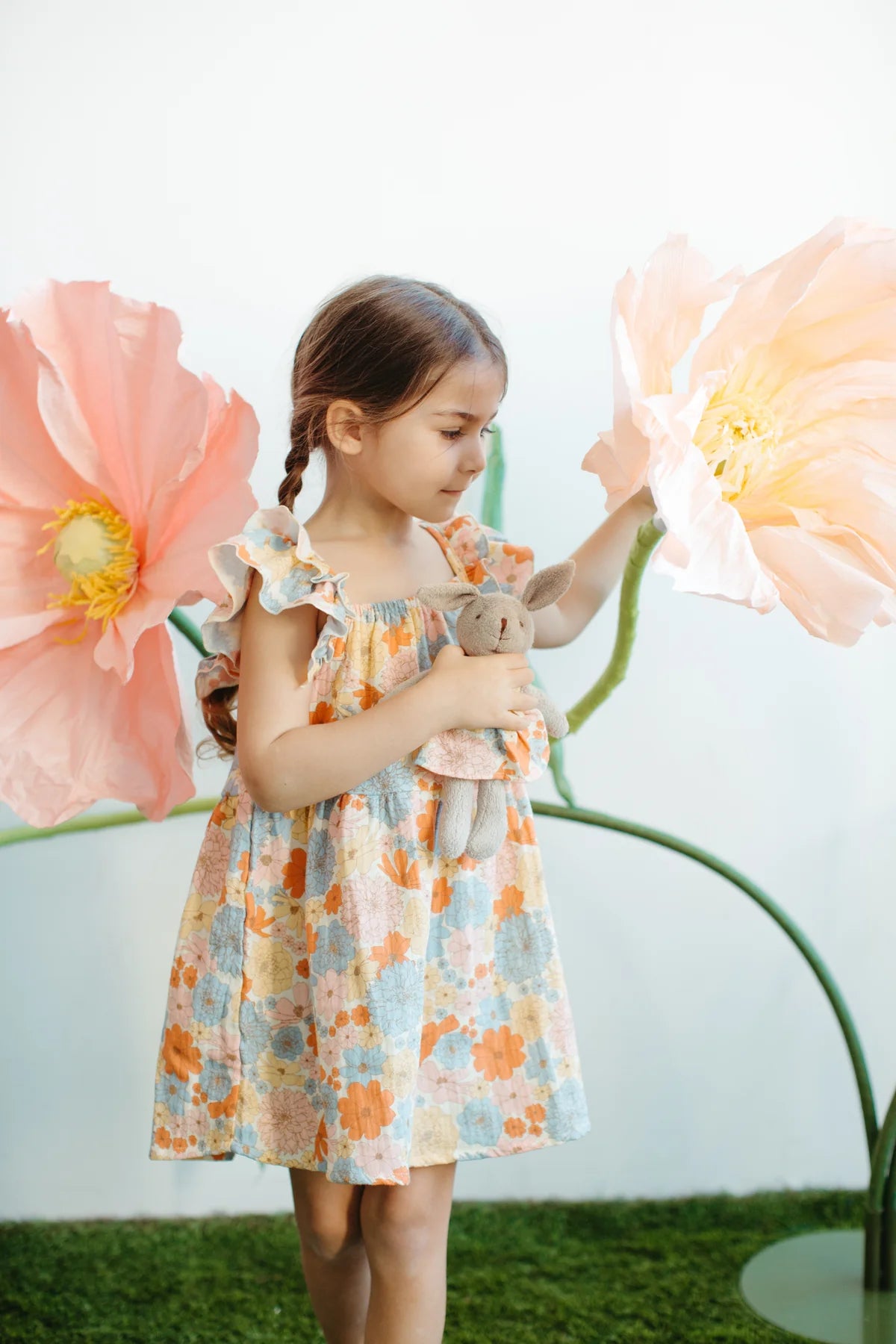 Muslin Flutter Strap Sundress - Wildflower Picnic