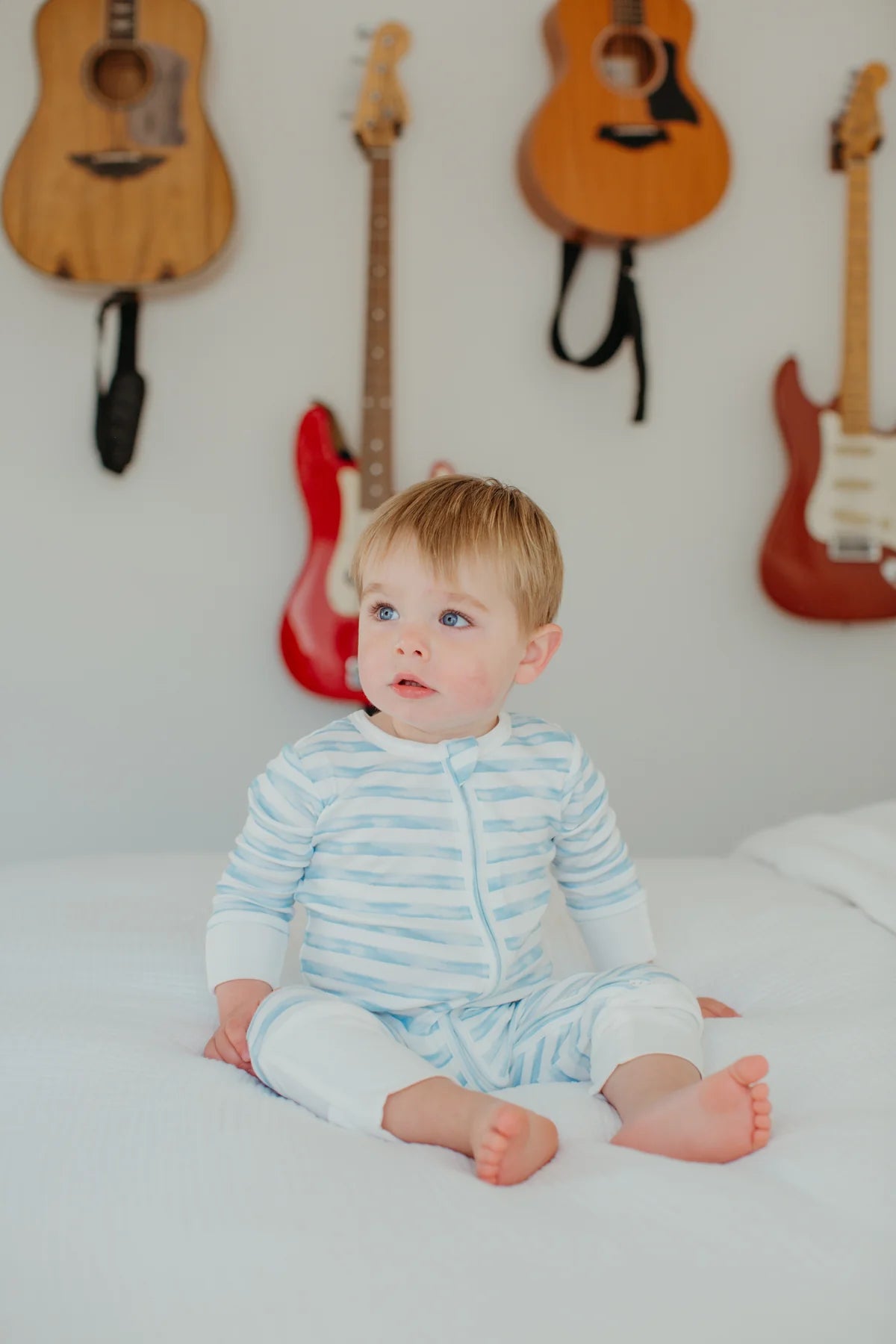 Bamboo Blend Convertible Coverall - Breezy Bay Stripe