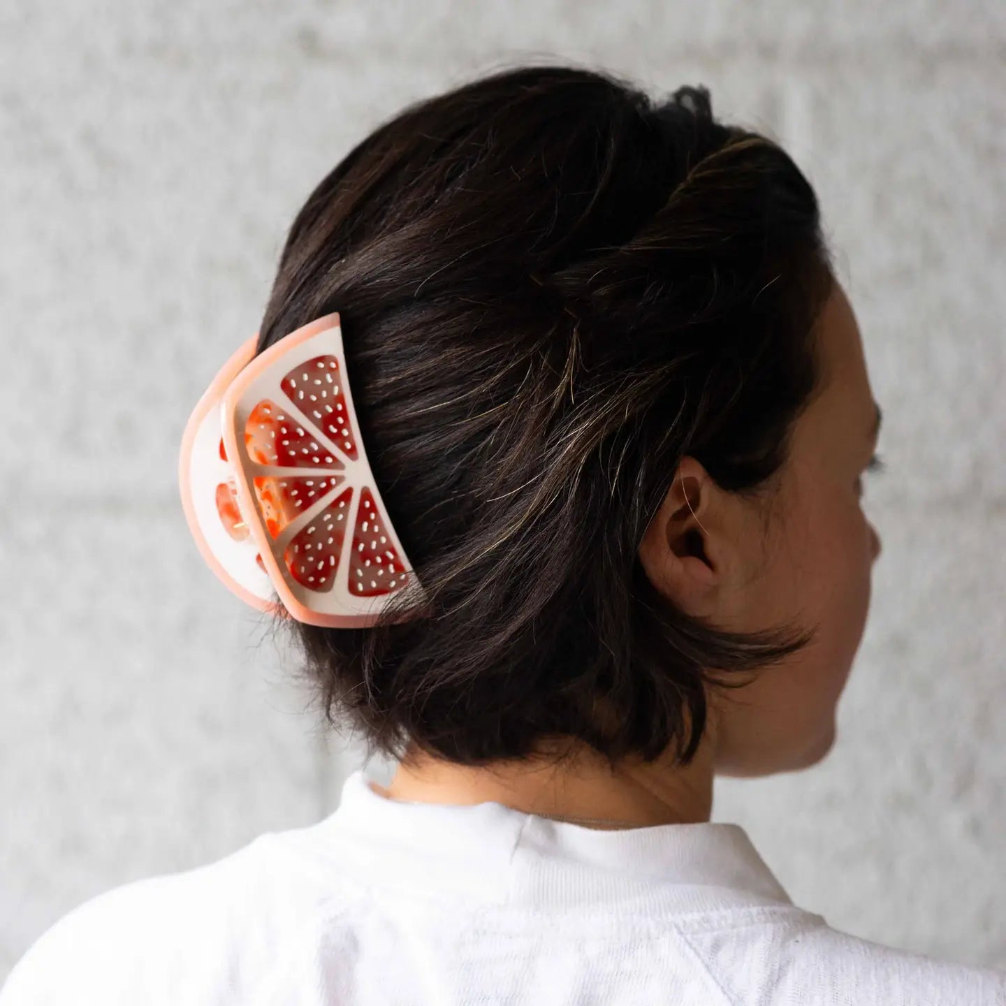 Large Grapefruit Slice Hair Claw Clip