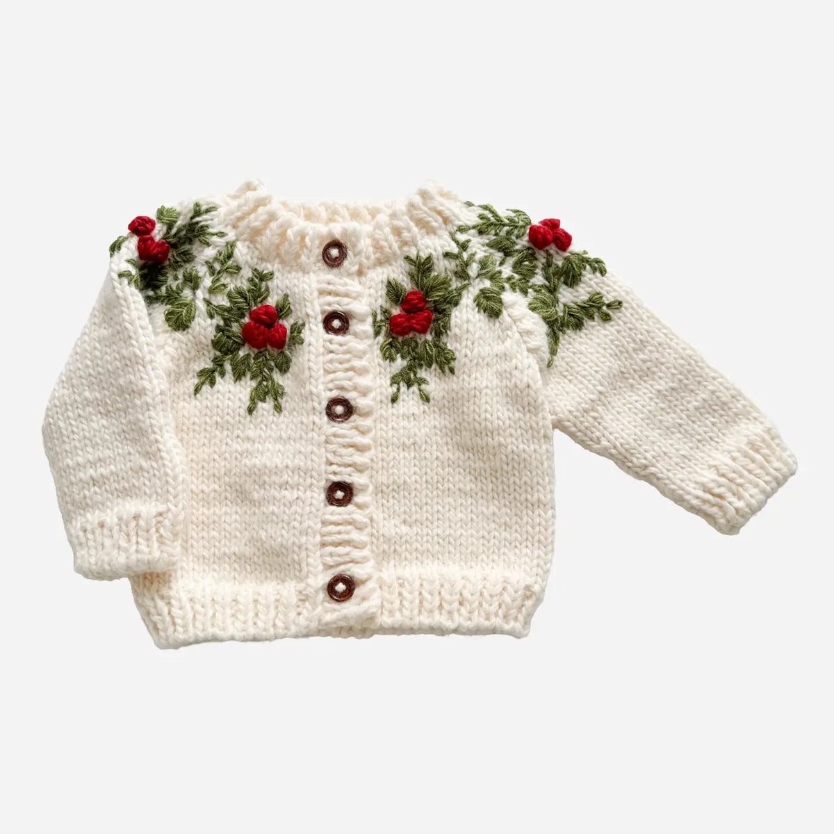 Holly/Mistletoe Cardigan