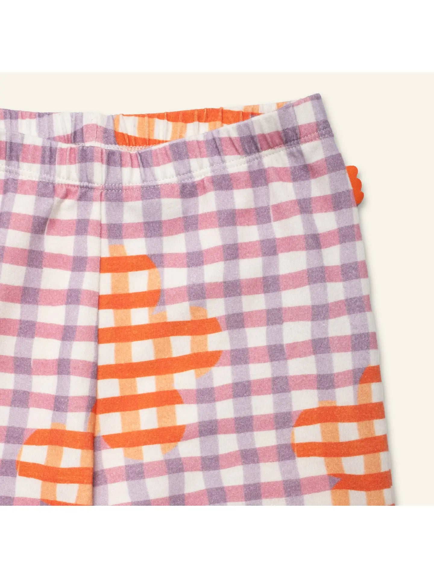 Recycled Cotton Flower Gingham Bike Short