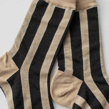 Load image into Gallery viewer, Glitter Vertical Striped Crew Socks
